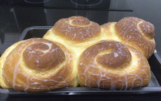 Pão doce de leite condensado de liquidificador