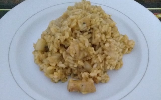 Risoto de gorgonzola e pêra