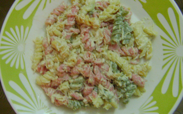 Macarrão ao creme de leite e de queijo