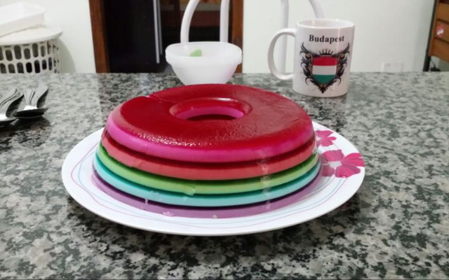 Gelatina em camadas em homenagem a The Office