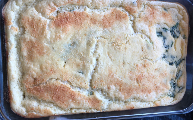 Souflé delicioso de espinafre sucesso garantido