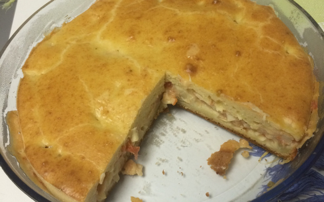 Torta de palmito de liquidificador