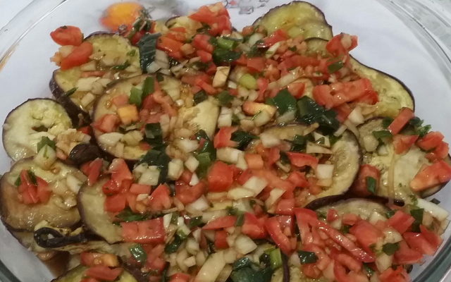 Berinjela ao vinagrete deliciosa