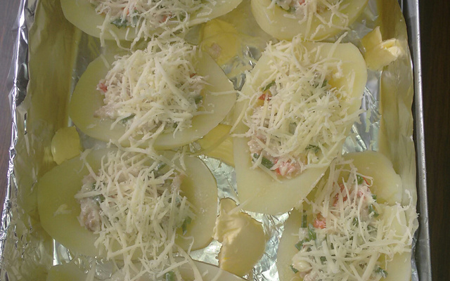 Batata assada com bacon