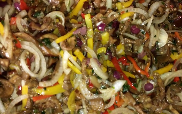 Antepasto de berinjela assada
