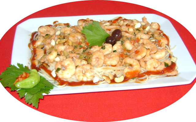 Macarrão ao camarão