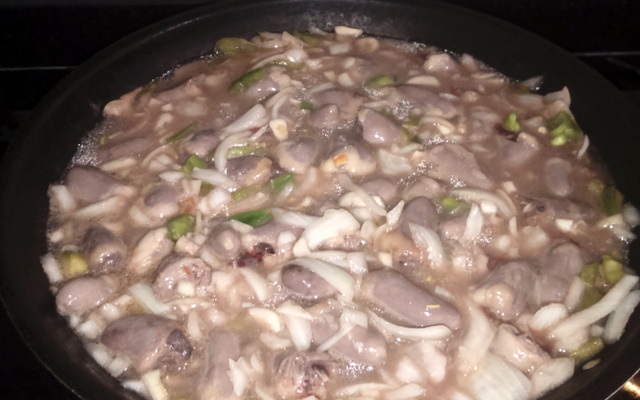 Coração de frango saboroso