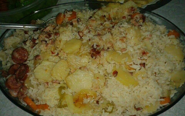 Arroz de panela de pressão da Josi