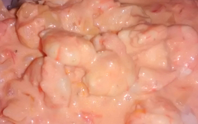 Camarão com requeijão