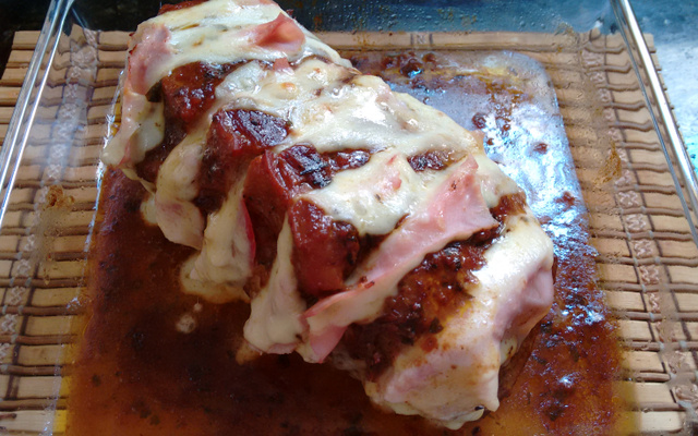 Lagarto na cerveja recheado