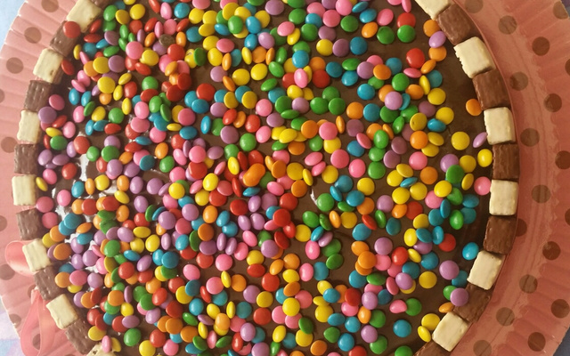 Bolo de chocolate decorado