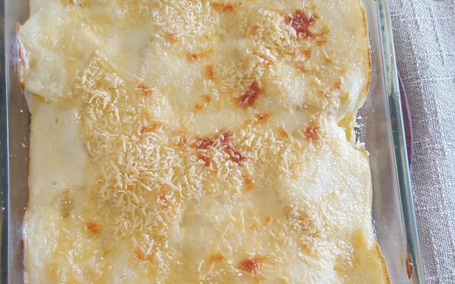 Batata suzy com creme de queijo