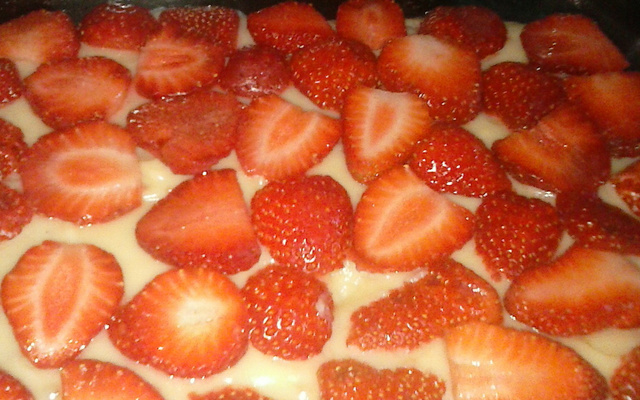 Torta trufada de morango