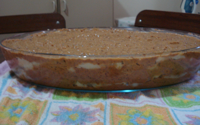 Purê de batata recheado com carne moída