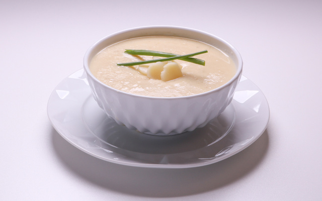 Creme de pupunha com manteiga