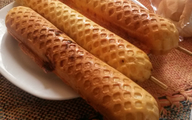 Crepe no palito (crepe suíço)