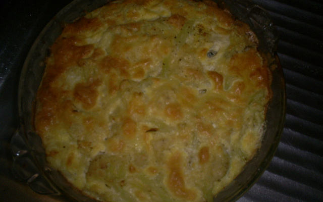 Souflé de couve-flor ao molho branco e queijo