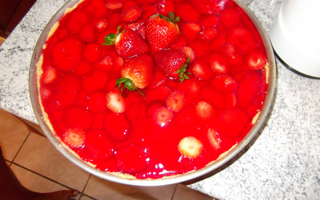 Torta fácil de morango