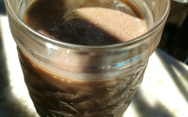 Vitamina de banana com café