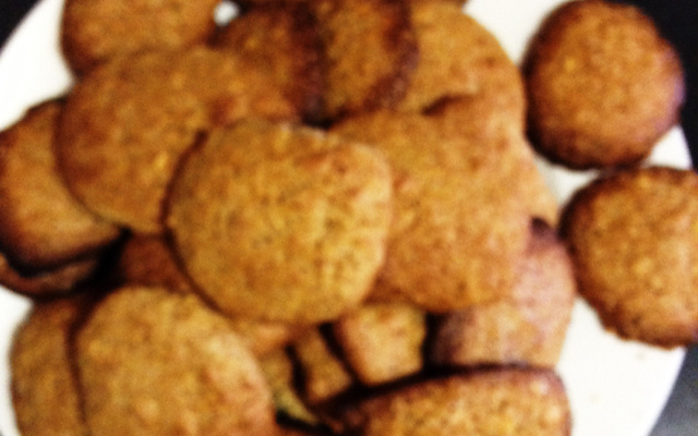 Cookies de coco com aveia