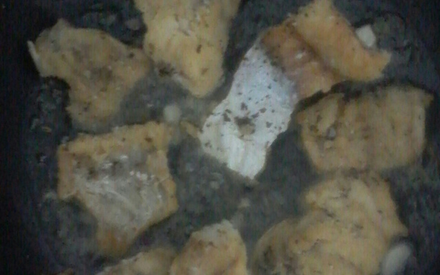 Pescada branca frita ao alho