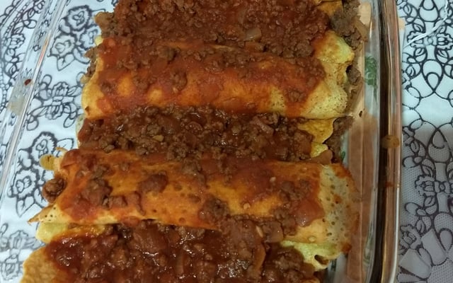 Panqueca de Aveia com Carne Moída 