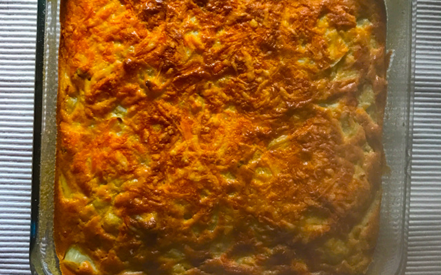 Bolo salgado de couve-flor