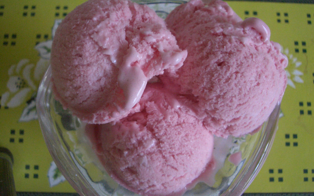 Sorvete de morango diet