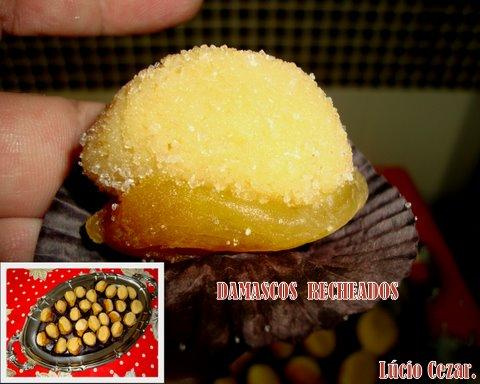 Damascos recheados do Lúcio Cezar