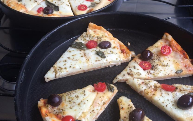 Massa de pizza com cerveja do Kashi