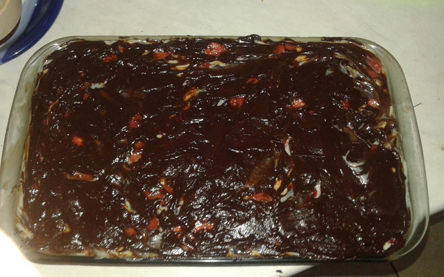 Pavê de morango com ganache