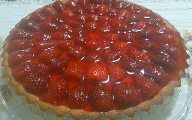 Torta de morango com iogurte