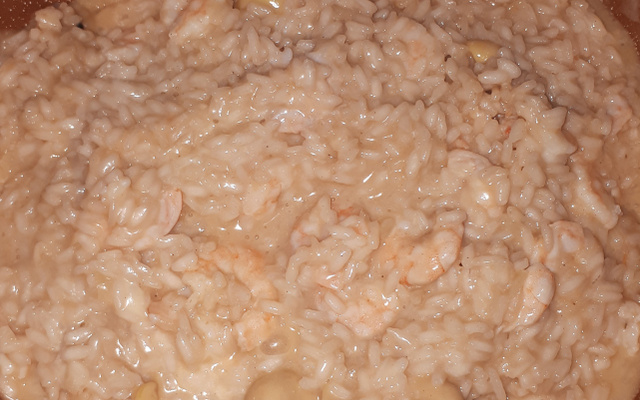 Risoto de camarão do Raul