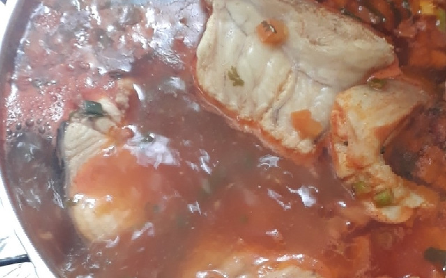 Peixe cozido (surubim)