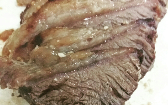 Picanha assada com creme parmesão