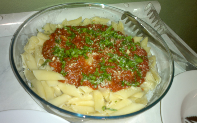 Penne ao molho de calabresa