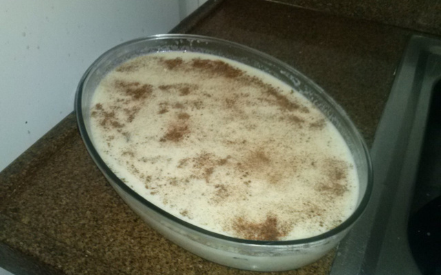 Arroz doce com leite condensado e coco