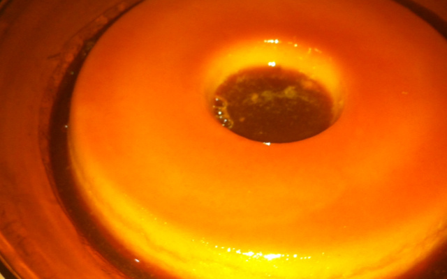 Pudim com sobras de bolo