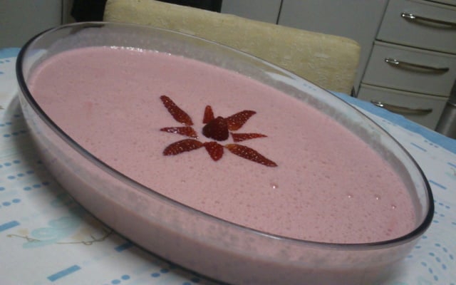 Mousse de morango da Carmelita