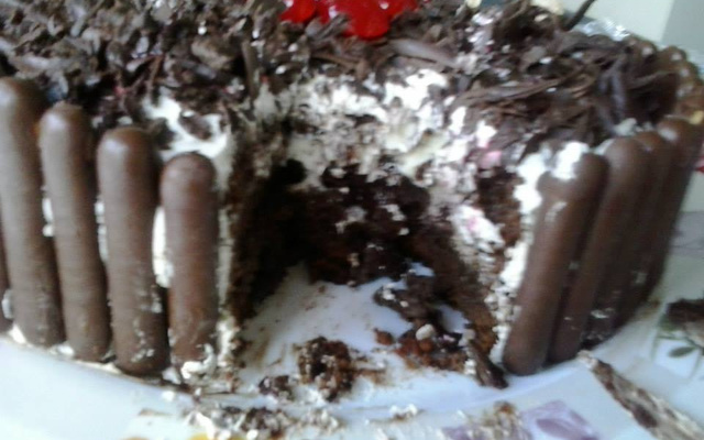 Torta chiffon de chocolate meio amargo