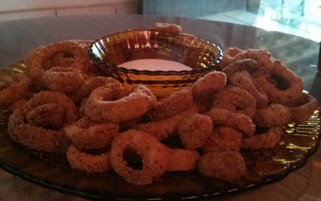 Cebola empanada do Carandina (Onion Rings - tipo Burguer King)