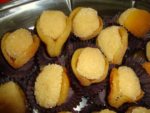 Damascos recheados do Lúcio Cezar