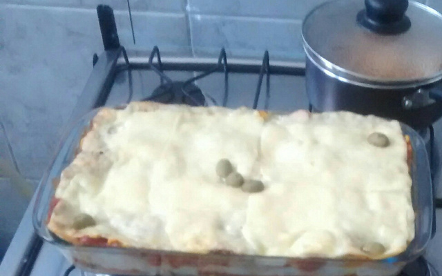 Lasanha de carne moída pratica