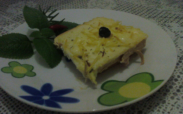 Torta de pão assada