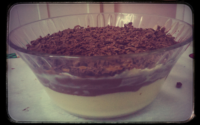 Creme de baunilha light com chocolate