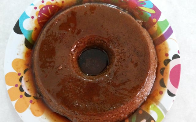 Pudim de chocolate e café