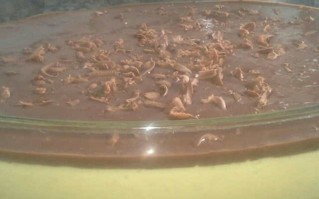 Mousse delicioso de maracujá com chocolate