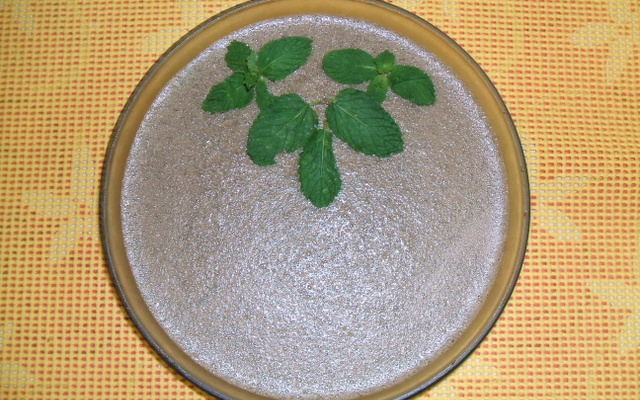 Flan de hortelã