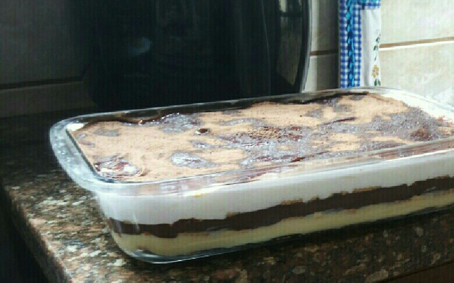 Pavê de bolacha maisena