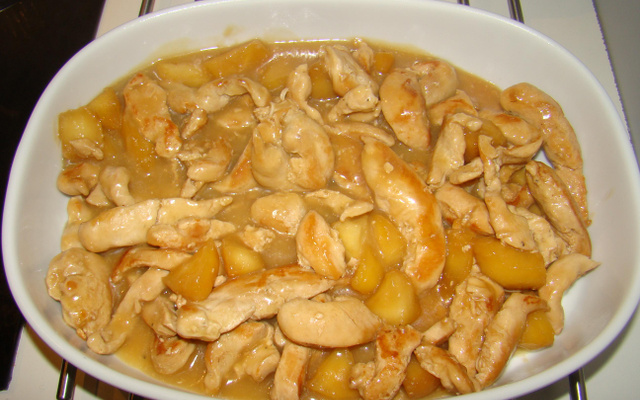 Simples Frango com Maçãs